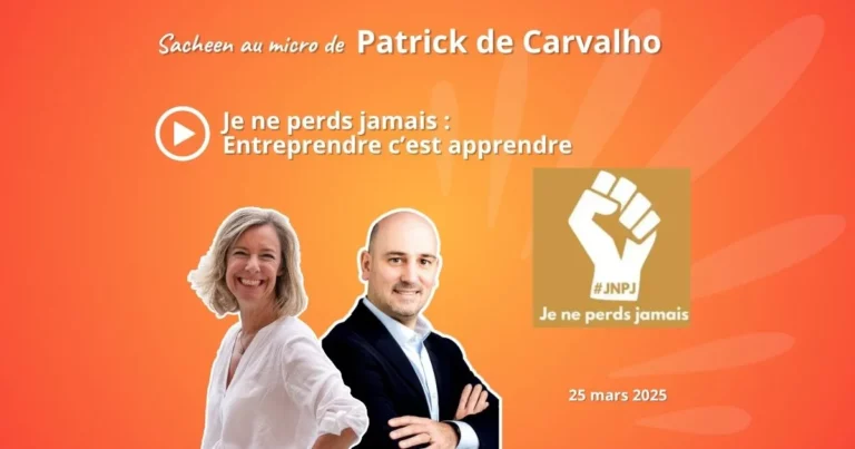 photos de Sacheen Sierro et Patrick de Carvalho pour ilustrer la couverture du podcast sur : entreprendre c'est apprendre