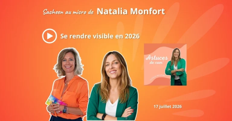 Sacheen Sierro aux côtés de Natalia Monfort pour son podcast "Astuces de com'"