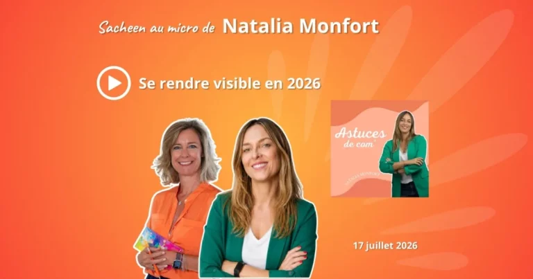 Sacheen Sierro aux côtés de Natalia Monfort pour son podcast "Astuces de com'"